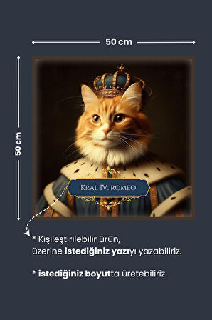 Kral Kedi Posteri, Kral Kedi Posteri, Yüksek Çözünürlüklü Akıllı Kağıt Poster, Yapay Zeka Tasarım