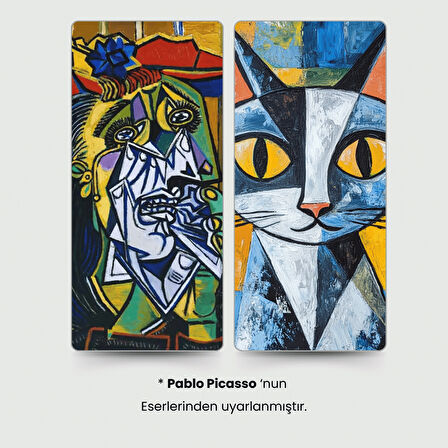 Picasso Tarzı Kedi Posteri, Yüksek Çözünürlüklü Baskı Akıllı Kağıt Poster, Renkli Kedi Posteri