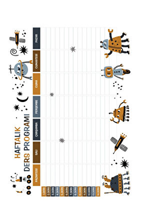 Haftalık Ders Programı, Yüzeye Zarar Vermeyen Sihirli Inovatif Akıllı Kağıt, Ders Planlayıcı
