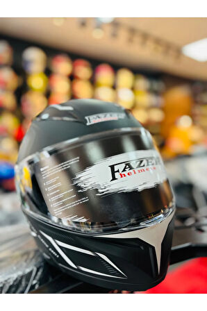 FAZER MAT BLACK GRAY ÇENE AÇILIR GÜNEŞ VİZÖRLÜ MOTOSİKLET KASKI