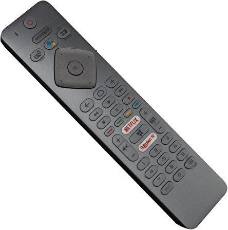 philips ile uyumlu Model 70PUS7304/12 Mikrofonlu Smart TV Kumanda-Gri