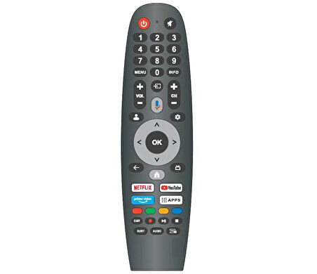 Onvo 65OVF9001UQ İle Uyumlu Mikrofonlu 4K Smart Tv Kumandası