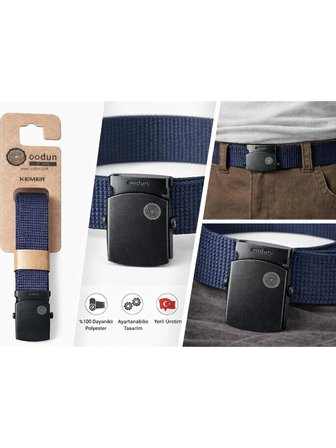 Oodun Unisex Ayarlanabilir Kemer 120 cm – Dayanıklı, Hafif, Outdoor & Günlük Kullanım