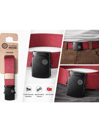 Oodun Unisex Ayarlanabilir Kemer 120 cm – Dayanıklı, Hafif, Outdoor & Günlük Kullanım