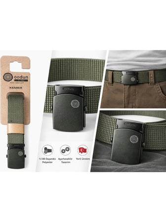 Oodun Unisex Ayarlanabilir Kemer 120 cm – Dayanıklı, Hafif, Outdoor & Günlük Kullanım