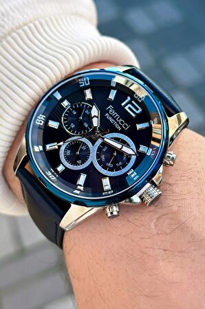 Ferrucci Function FCF.03265FK.02 Deri Kordon Erkek Kol Saati