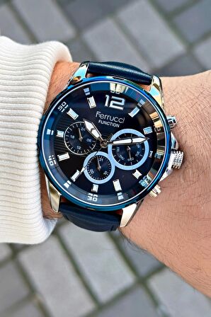 Ferrucci Function FCF.03265FK.02 Deri Kordon Erkek Kol Saati