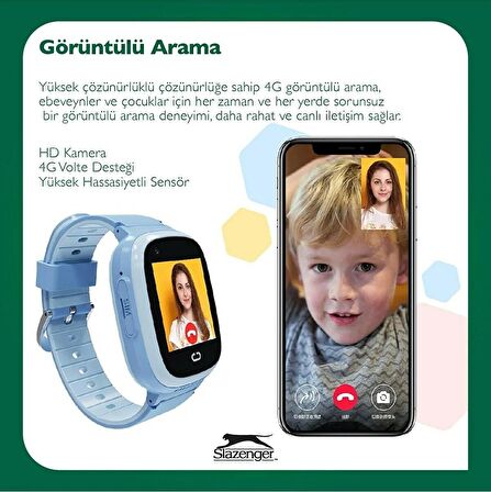 Slazenger SL.09.2158.5.01 Çocuk Akıllı Saat Gprs Kameralı Sim Kartlı Sos Arama