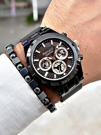 Ferrucci Function FCF.03290FH.05 Hasır Kordon Erkek Kol Saati