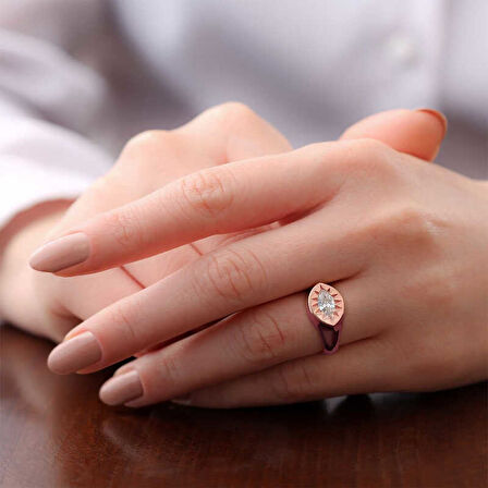 Himarry ​Gümüş Ayarlanabilir Rose Kuzey Yıldızı Şovalye Yüzük