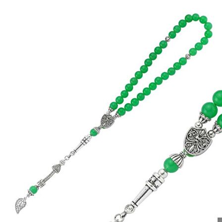 Himarry Doğaltaş Metal Püsküllü Aventurin Taşlı Tesbih