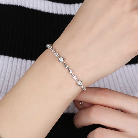 Himarry 925 Ayar Gümüş Zirkon Taşlı Bileklik