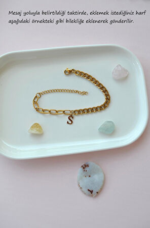 Harfli Çelik Çocuk Bileklik Harfli Çocuk Bileklik