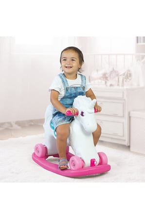Dolu Oyuncak Unicorn Sallanan Tekerlekli At 2509