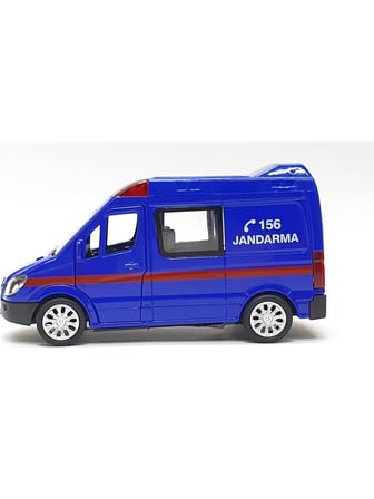 Sesli Işıklı 1:32 Ölçek Çek Bırak Metal Jandarma Aracı