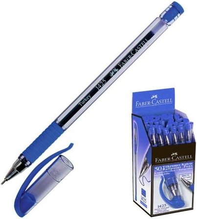 Faber-Castell Tükenmez Kalem İğne Uç Mavi 1425 (50 Li Paket)