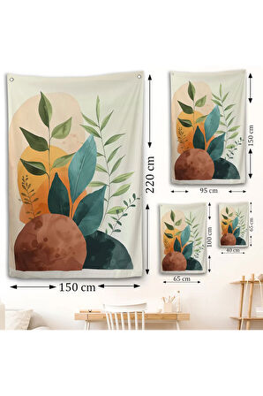 İskandinav Tarzı Soft Çiiçekler Duvar Örtüsü-7590