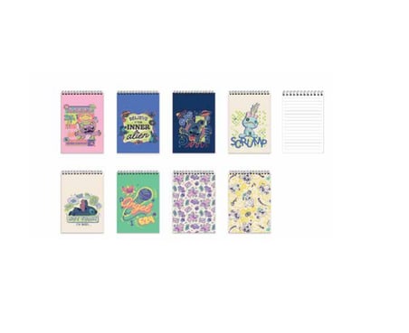 Keskin Color Lilo&Stitch A7 Mini Boy 42 Yaprak Çizgili Spiralli Bloknot Not Defteri (48 Li Paket)