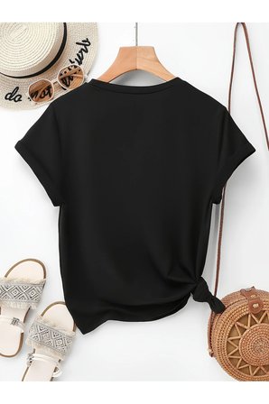 Unisex İç İçe Geçmiş Kalpler Baskılı Tasarım Tshirt