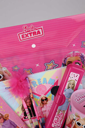 DEKOMUS ÖZEL KUTULU "PINK LOVE" YENİ SEZON LİSANSLI BARBIE KIRTASİYE / OKUL SETİ 