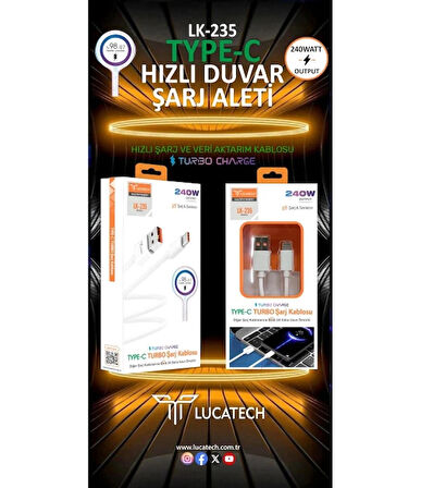  Lucatech LK-235 I 240W Turbo Type-C Şarj Kablosu