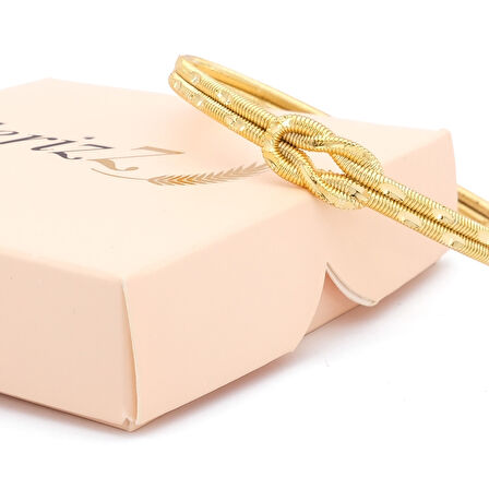 Altın Kaplama İmitasyon Lazer Kesim Aşk Düğümü Bileklik BLZ-650