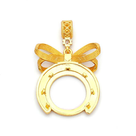 Altın Kaplama İmitasyon  Çeyrek Çerçeveli Kolye Ucu TGR-738