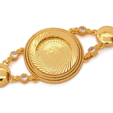 Altın Kaplama İmitasyon Desenli Yarım Altınlı Bileklik BLK-1191