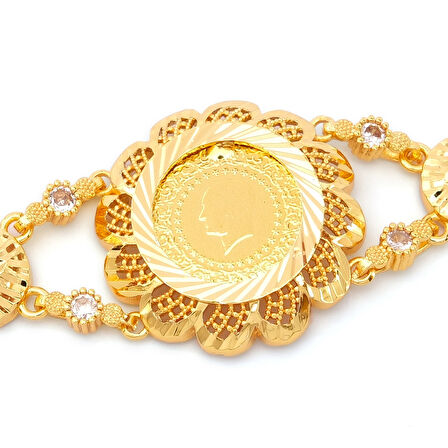 Altın Kaplama İmitasyon Altın Kaplama Çeyrek Altınlı Bileklik BLK-1201