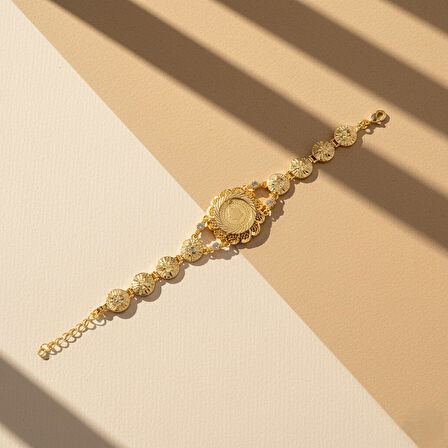 Altın Kaplama İmitasyon Altın Kaplama Çeyrek Altınlı Bileklik BLK-1201