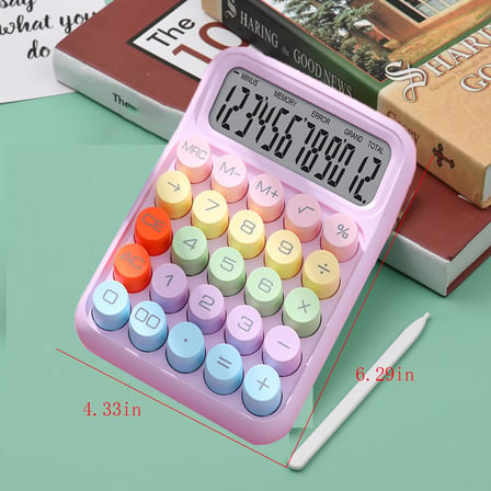 Piano 12 Hane Renkli Hesap Makinesi 0000950 (Karışık Renk 1 Adet)