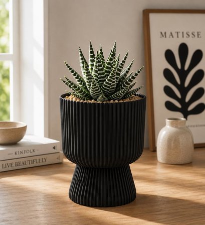 Omnipazar SO-LTSA01 Lotus Ayaklı Plastik Vazo Çiçek Saksı 1.8 Litre No: 1 