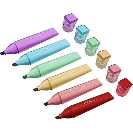 Gıpta Pickpen Kesik Uç Fosforlu Kalem 6 lı Set