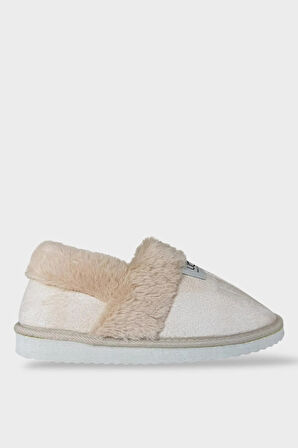 Ultra Hafif İçi Tüylü  Ev Ayakkabısı Kadın Panduf KREM