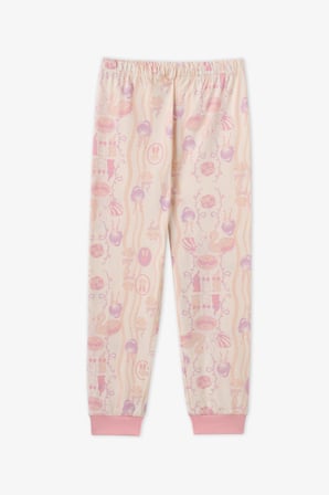 Kız Çocuk Lila Starlit Friends Pamuklu Uzun Kollu 2'li Pijama Takımı