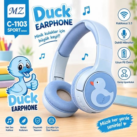 C1103 KAFA ÜSTÜ BLUETOOTH KULAKLIK