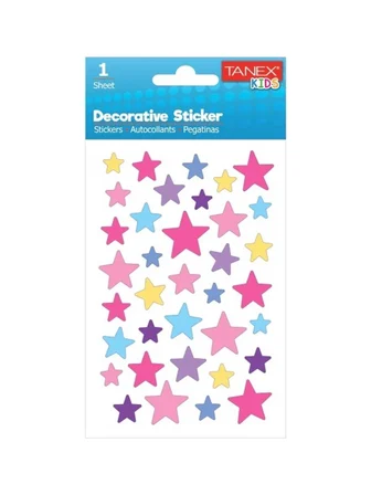 Tanex Eu Puffy Damla Etiket Yıldız Serisi Stickers Tnx-25017