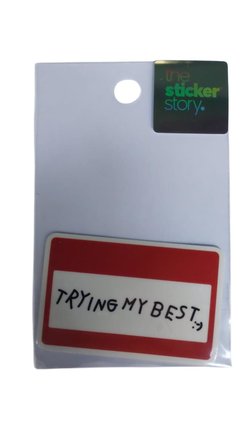 Ekstrafix Yapışkanlı Sudan Etkilenmeyen Sticker The Sticker Story Traying My Best Tss0142 (1 Adet)