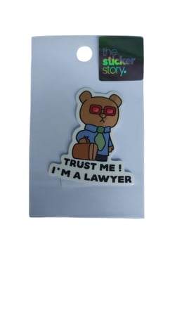 Ekstrafix Yapışkanlı Sudan Etkilenmeyen Sticker The Sticker Story Trust Me I'M A Lawyer Tss0206 (1 Adet)