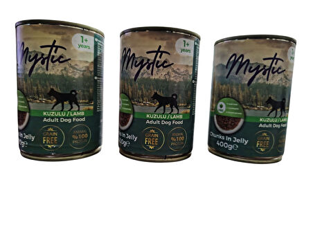 MYSTİC KÖPEK KONSERVE KUZU ETLİ 400 GR ( 3 ADET )