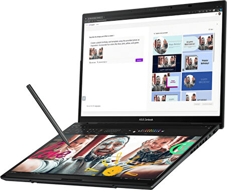 Asus Zenbook Duo Intel Core Ultra 7 255H 32GB Ddr5 2tb SSD Intel Arc Graphics WIN11PRO 14" 3k OLED 120Hz 500NITS Dokunmatik Taşınabilir Bilgisayar UX8406CAP03 + Zettaçanta