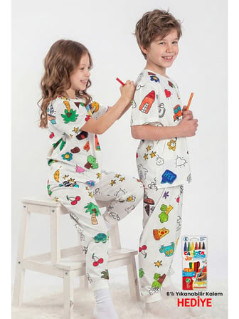 Carioca Boyanabilir Pijama-Keçeli Kalem 6-7 Yaş Ln-80013