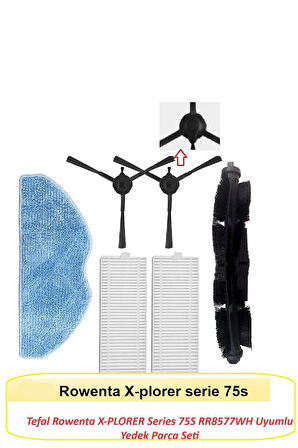 Tefal Rowenta X-PLORER Uyumlu 75S RR8577WH Yedek Parça Seti