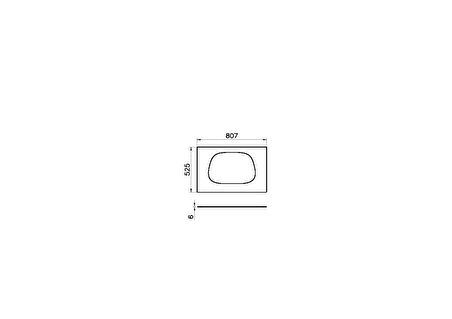 VitrA Frame 61638 Cam Tezgah, 80 cm, Siyah