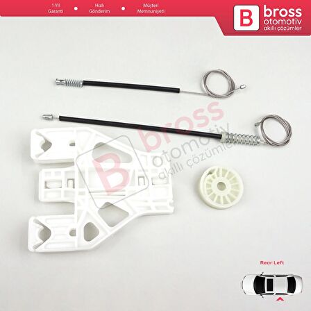 Audi A1 MK1 8X 2010-2019 5-Kapı Hatchback Sportback 8X4839461 İçin Arka Sol Cam Kriko Tamir Seti