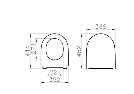 VitrA Nest Nest QuantumFlush 230-003R009 Etekli Soft Klozet Kapağı, Yavaş Kapanır, Beyaz