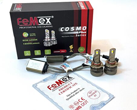 FEMEX Cosmo Plus HB4 9006 Far Ampulu CSP D-FORCE Chipset Led Xenon Led Headlight