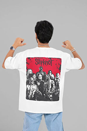 Slipknot Baskılı Unisex Oversize Tasarım Tişört