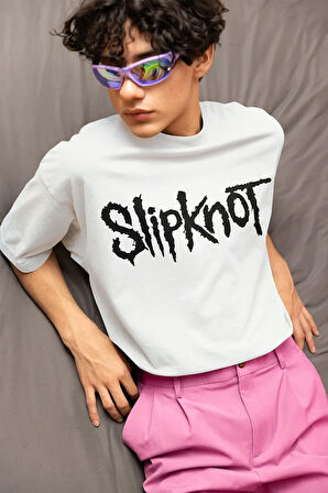 Slipknot Baskılı Unisex Oversize Tasarım Tişört