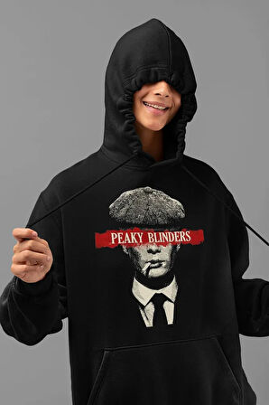 Tasarım Peaky Blinders Baskılı Unisex Oversize Tommy Shelby Hoodie